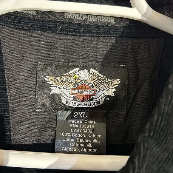 Harley-Davidson Charcoal Corduroy Shirt - Picture 3 of 7